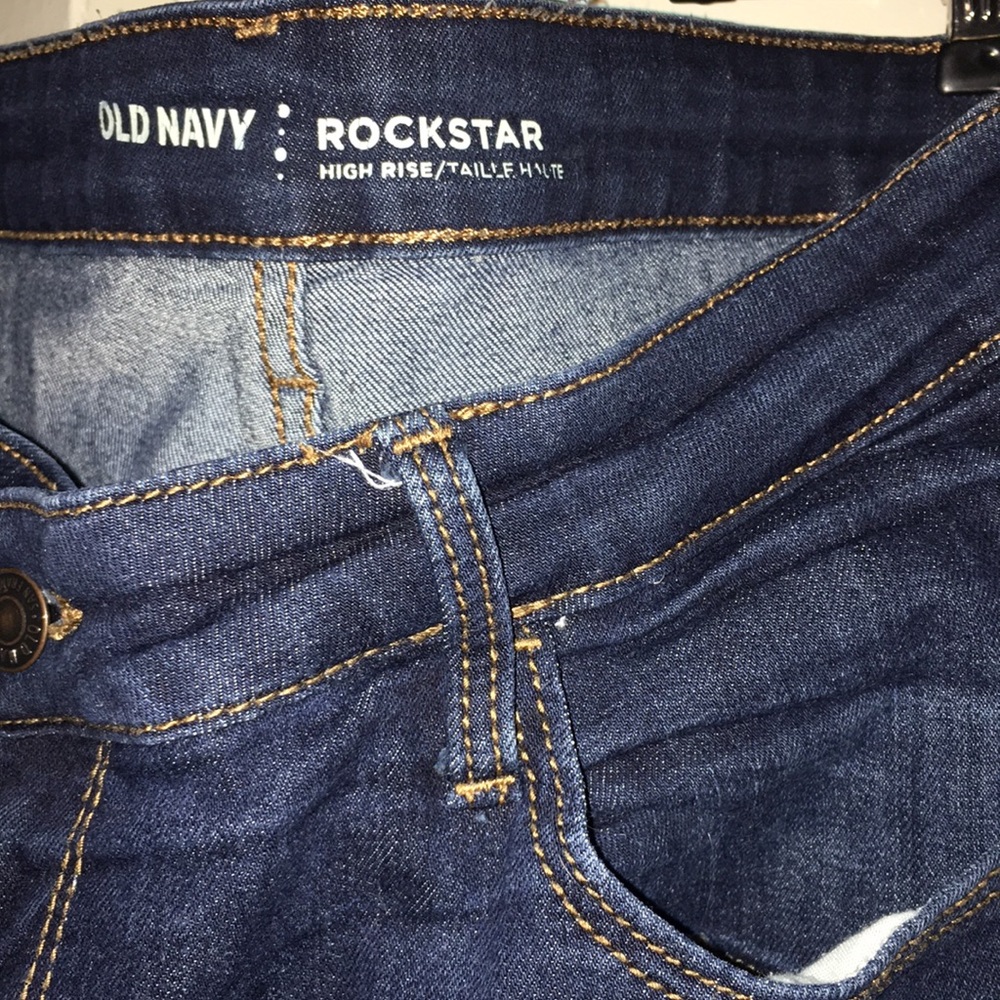 Old Navy Dark Wash Rockstar High Waisted Jeans